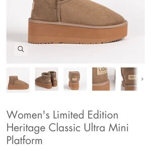UGG Women's Heritage Classic Ultra Mini Platform Boots - Chestnut